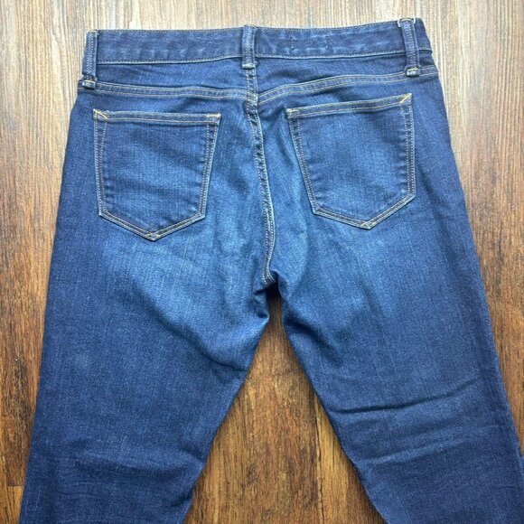 GAP 1969 Jeans Real Straight Stretch Dark Wash Thick Stitch Women’s Size 29p - Picture 4 of 11